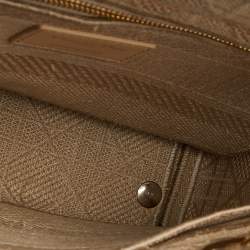 Pre Owned Dior Beige Embroidered Canvas Medium Lady D-Lite Tote