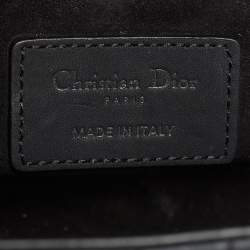 Pre Owned Dior Matte Black Cannage Leather Small Lady Dior My ABCDior Tote