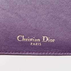 Pre Owned Dior Grey Leather Trifold Wallet