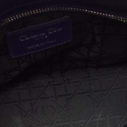 Pre Owned Dior Purple Cannage Leather Small Lady Dior My ABCDior Bag