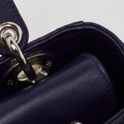 Pre Owned Dior Purple Cannage Leather Small Lady Dior My ABCDior Bag