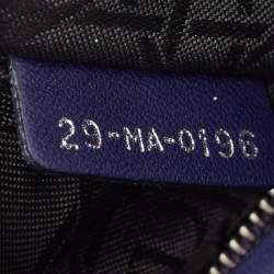 Pre Owned Dior Purple Cannage Leather Small Lady Dior My ABCDior Bag
