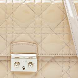 مملوكة مسبقًا حقيبة كلاتش ديور سلسلة نيو لوك جلد لامعة كاناج سوداء