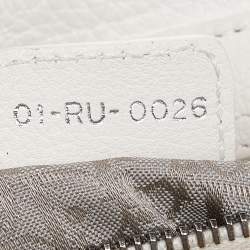Pre Owned Dior White Leather Gaucho Double Saddle Bag