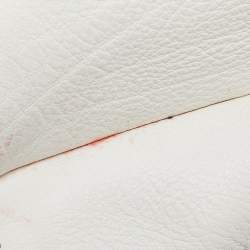 Pre Owned Dior White Leather Gaucho Double Saddle Bag