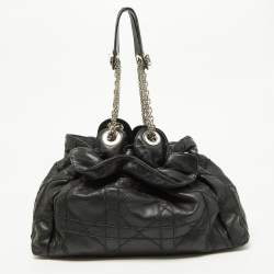 Dior Black Cannage Leather Le Trente Hobo