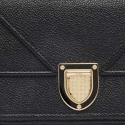 Dior Black Leather Diorama Wallet