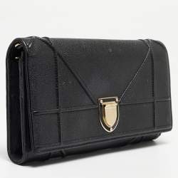 Dior Black Leather Diorama Wallet