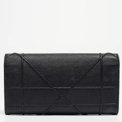 Dior Black Leather Diorama Wallet