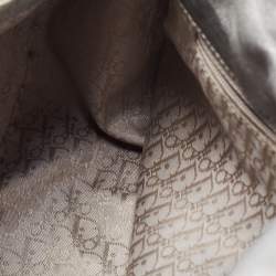 Dior Silver Quilted Cannage Leather Flap Shoulder Bag