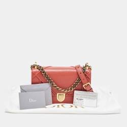 Dior Red Leather Small Diorama Shoulder Bag