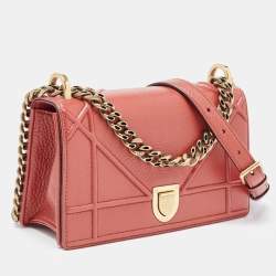 Dior Red Leather Small Diorama Shoulder Bag