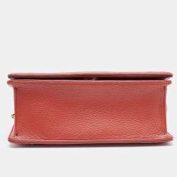 Dior Red Leather Small Diorama Shoulder Bag