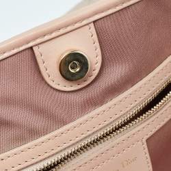 Dior Pink Cannage Coated Canvas and Leather Medium Panarea Shopper Tote
