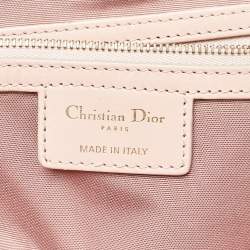 Dior Pink Cannage Coated Canvas and Leather Medium Panarea Shopper Tote