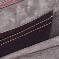 Pre Owned Dior Bronze Leather Diorama Top Handle Bag