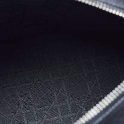 Pre Owned Dior Black Canvas Medium Lady Dior Tortoise Handle Tote