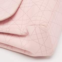 Pre Owned Dior Light Pink Cannage Leather Small Diorling Shoulder Bag