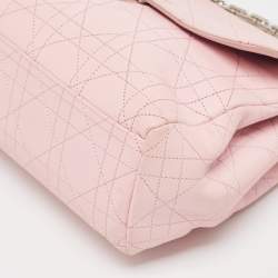 Pre Owned Dior Light Pink Cannage Leather Small Diorling Shoulder Bag