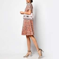 Pre Owned Dior Light Pink Cannage Leather Small Diorling Shoulder Bag