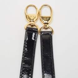 Pre Owned Dior Black Cannage Patent Leather Large Lady Dior Tote