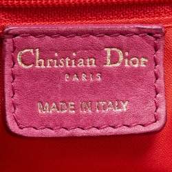 Pre Owned Dior Purple Leather Large Gypsy Ruffle Hobo