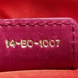 Pre Owned Dior Purple Leather Large Gypsy Ruffle Hobo