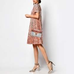 Pre Owned Dior Multicolor Watersnake Leather Mini Diorever Top Handle Bag