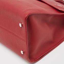 Dior Red Leather Large Diorever Top Handle Bag