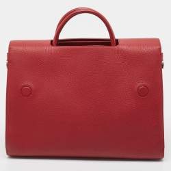 Dior Red Leather Large Diorever Top Handle Bag