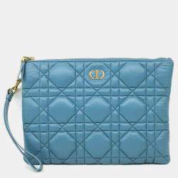 Pre Owned Christian Dior Caro Clutch Large