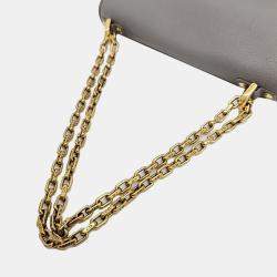 Christian Dior Grey Calfskin Medium J'adior Flap Bag 