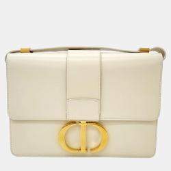 Pre Owned Dior Beige Leather 30 Montaigne Shoulder Bag