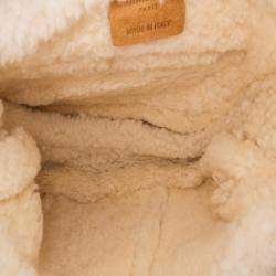 Pre Owned Dior Brown Shearling Saddle Bag
