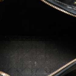 Pre Owned Dior Black Cannage Patent Leather Large Lady Dior Tote