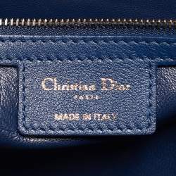 Pre Owned حقيبة كتف ديور ديورلينغ جلد كاناج سوداء كبيرة