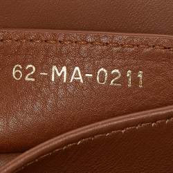 Pre Owned Dior Brown Cannage Leather Small Caro Shoulder Bag