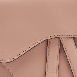 Pre Owned Dior Blush Ultra Matte Leather Saddle Convertible Belt Bag