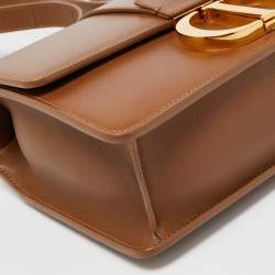 Pre Owned Dior Brown Leather Montaigne 30 Flap Shoulder Bag