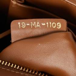 Pre Owned Dior Brown Leather Montaigne 30 Flap Shoulder Bag