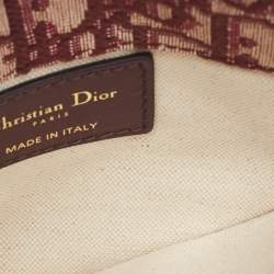 Dior Burgundy Oblique Canvas and Leather Saddle Belt Bag