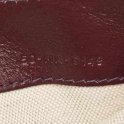 Dior Burgundy Oblique Canvas and Leather Saddle Belt Bag