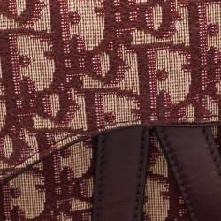 Dior Burgundy Oblique Canvas and Leather Saddle Belt Bag