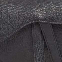 Dior Dark Navy Blue Leather Mini Saddle Bag