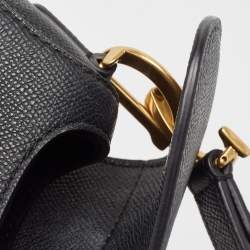 Dior Dark Navy Blue Leather Mini Saddle Bag