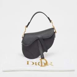 Dior Dark Navy Blue Leather Mini Saddle Bag