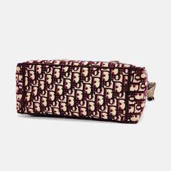Christian Dior burgundy Logo Oblique Diorcmap Messenger Bag
