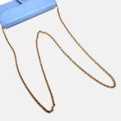 Christian Dior Light Blue Leather Saddle Chain Crossbody Bag