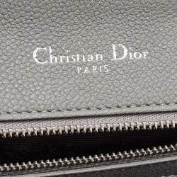 Pre Owned Dior Grey Leather Medium Diorama Flap Shoulder Bag