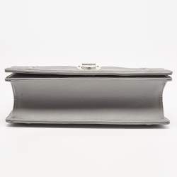 Pre Owned Dior Grey Leather Medium Diorama Flap Shoulder Bag